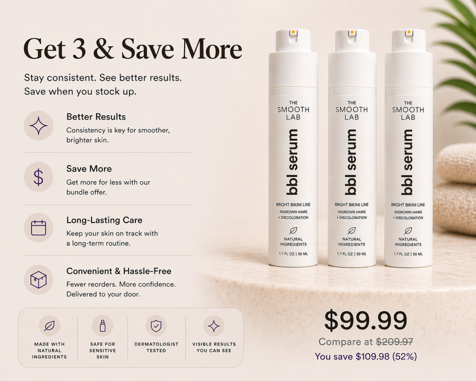 The Smooth Lab- 3 In 1 BBL Serum